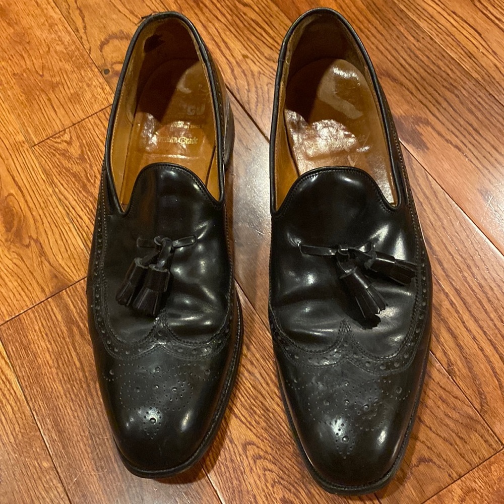 Royal Tweed By Cheaney of England Church's Men's Black Tassel Wingtip 11.5D